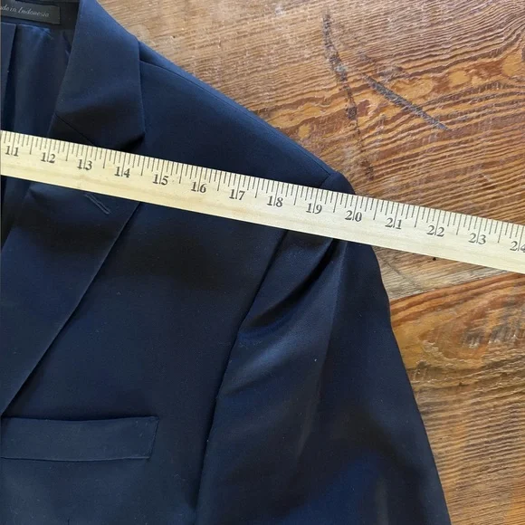 Lauren Ralph Lauren 43R Navy Wool Blazer Mens Sport Coat Gold Buttons Classic - Picture 3 of 8